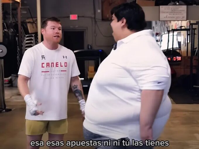 Canelo Álvarez pagará 1,000 dólares al influencer Paulo Chavira por cada kilo que pierda