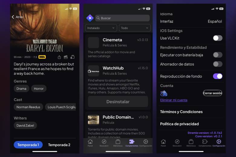 Con Stremio puedes organizar y encontrar películas y series en las principales plataformas