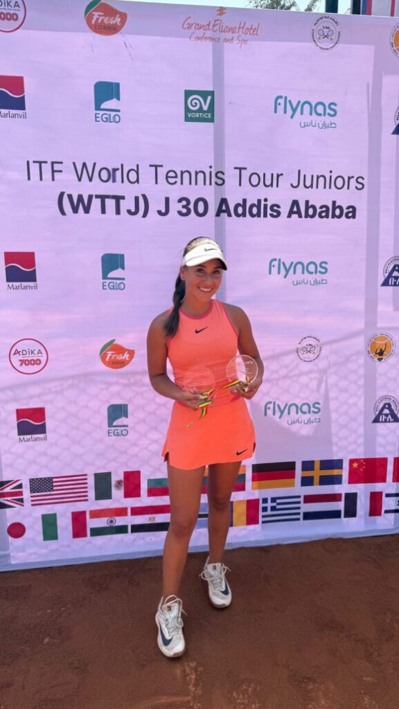 Tenista veracruzana Romina Domínguez se corona en el torneo J30 de Adís Abeba