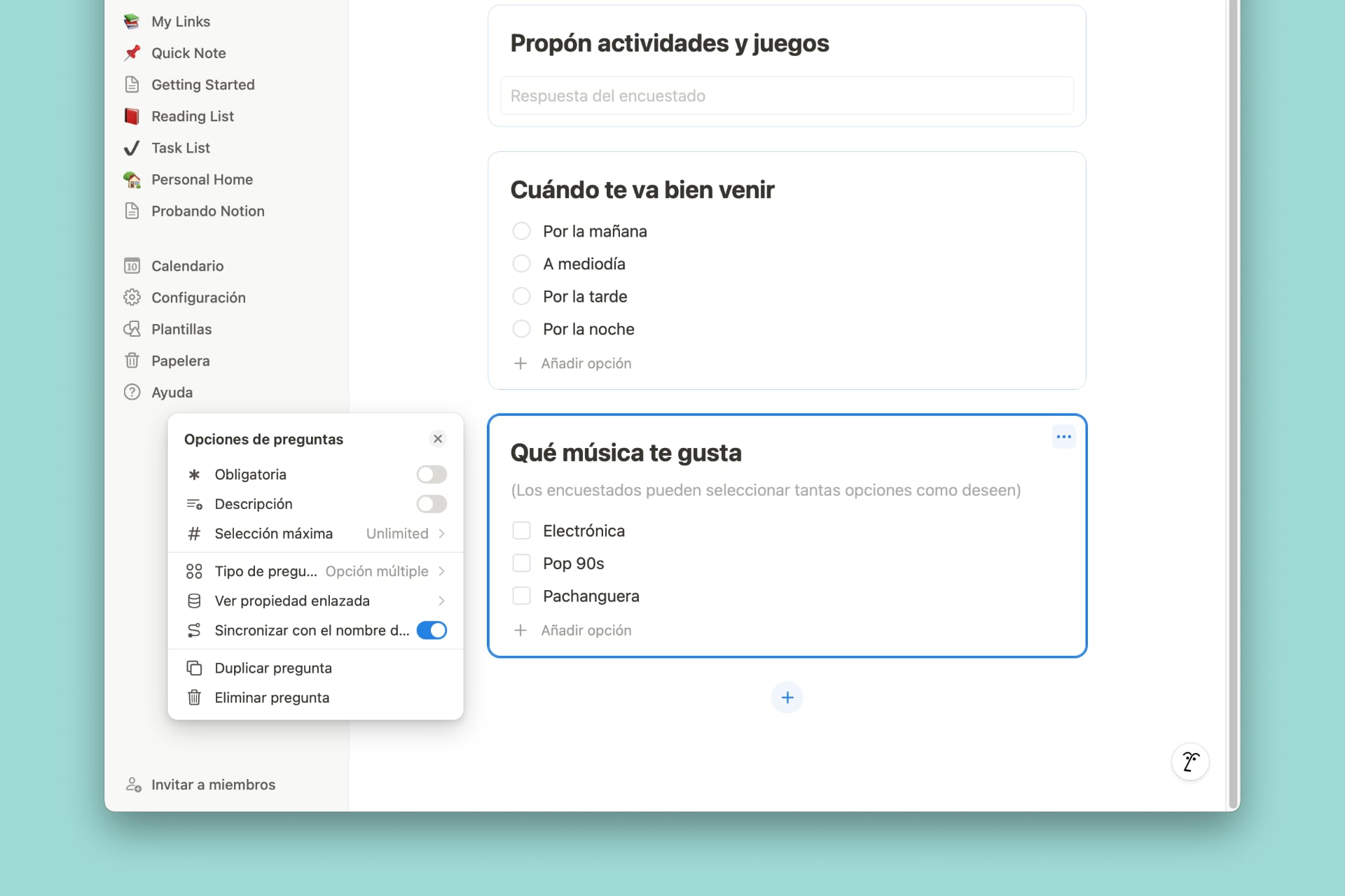 Notion Forms te facilita el trabajo de crear formularios con preguntas