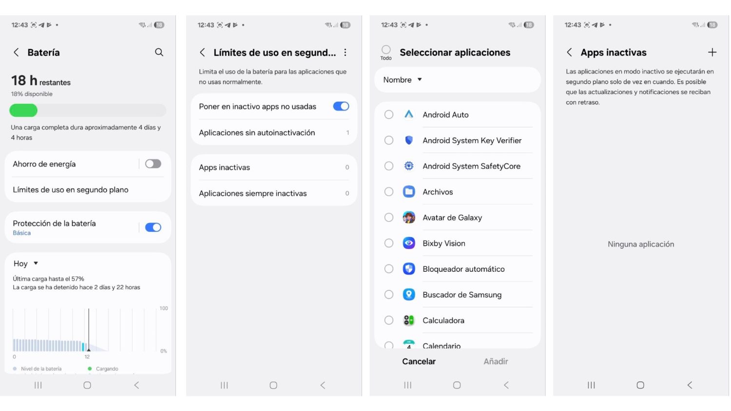 Función para ahorrar batería en Samsung
