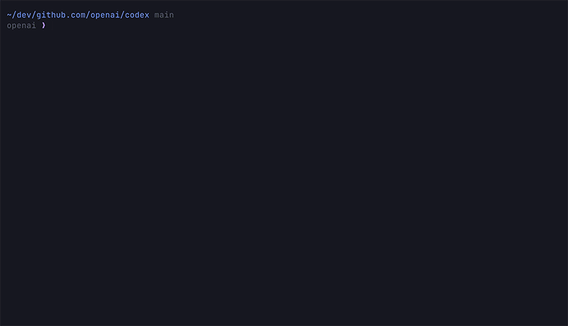 OpenAI Codex CLI demo