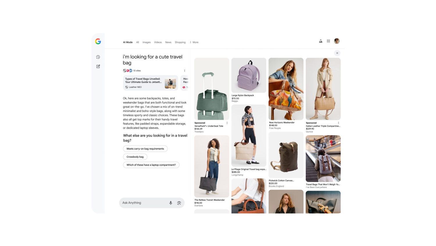 Modo IA de Google en las compras en línea