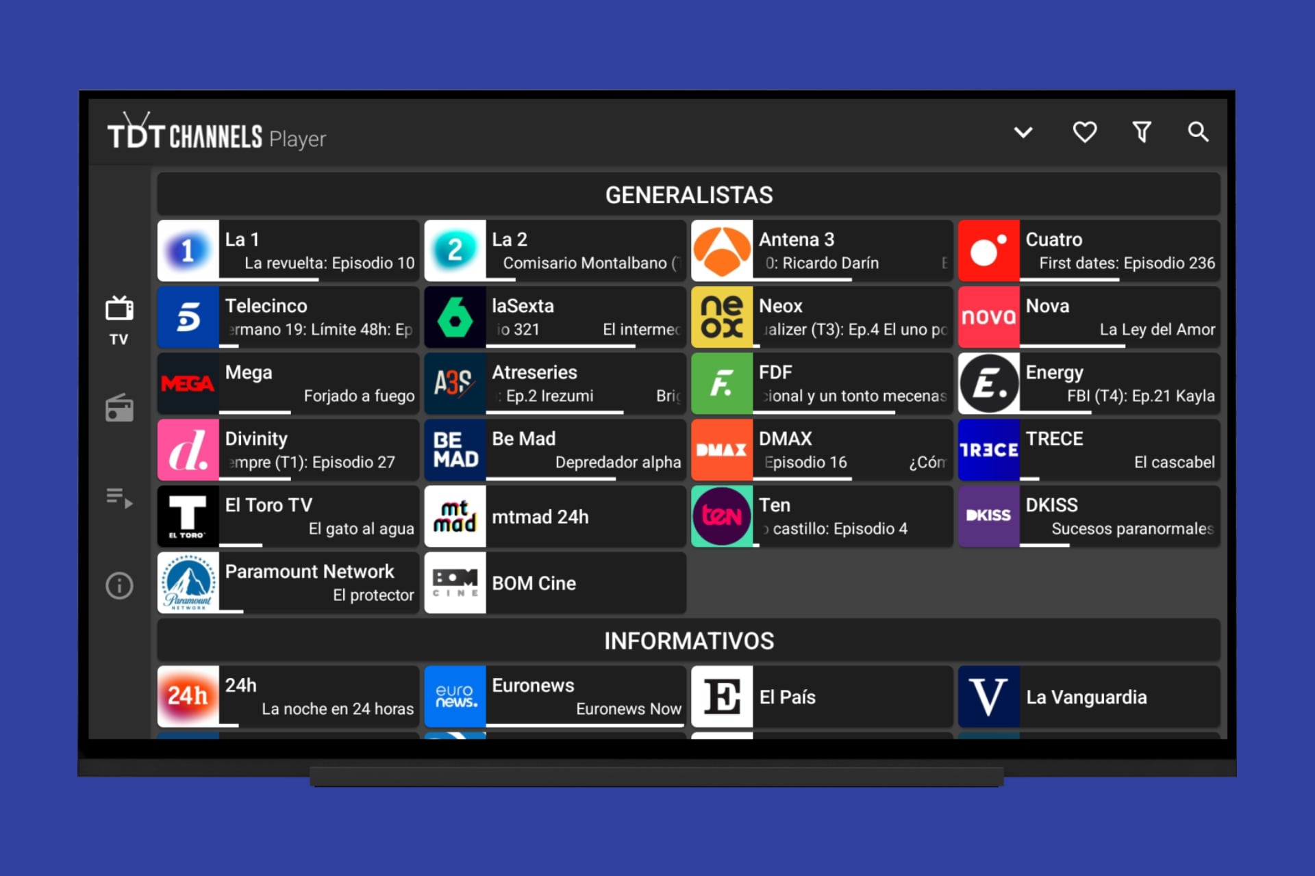 Ver TDT sin antena con TDTChannels
