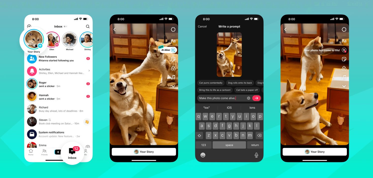 AI Alive, la nueva función con inteligencia artificial de TikTok