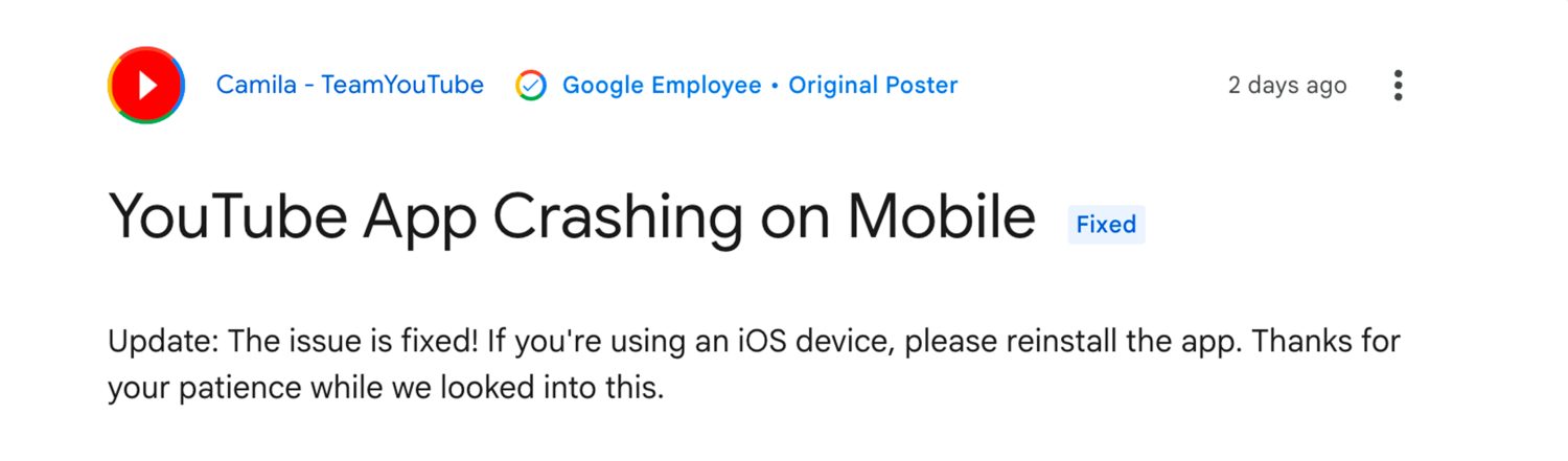 YouTube iPHone