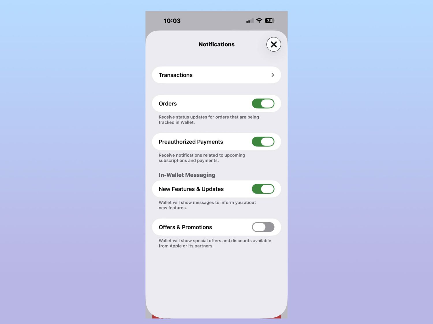 Cómo desactivar los anuncios de Apple Pay en iOS 26