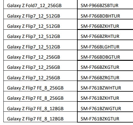 Se filtran la RAM y el almacenamiento de los Galaxy Z Fold 7 y Z Flip 7