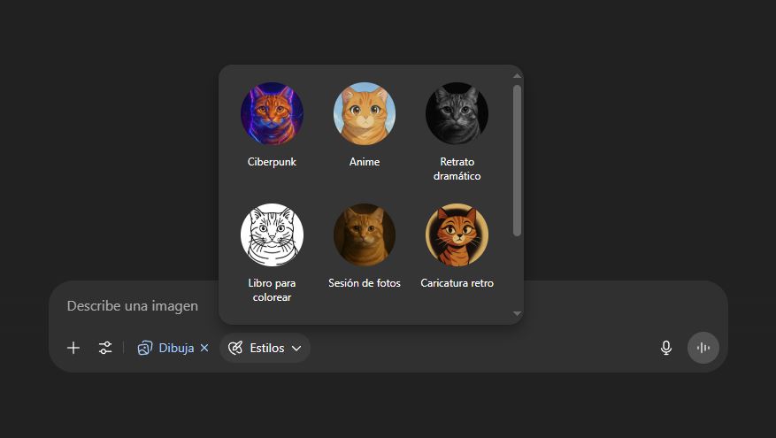Estilos para generar imágenes en ChatGPT con un botón