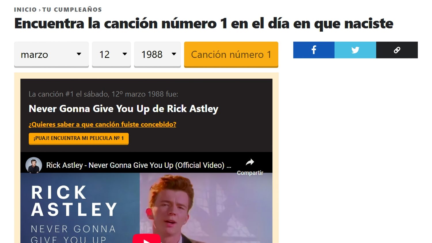 Cómo averiguar la canción número 1 de tu fecha de nacimiento | Tiktok