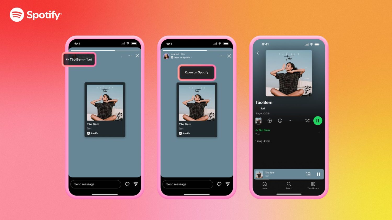 Canciones de Spotify en las historias de Instagram