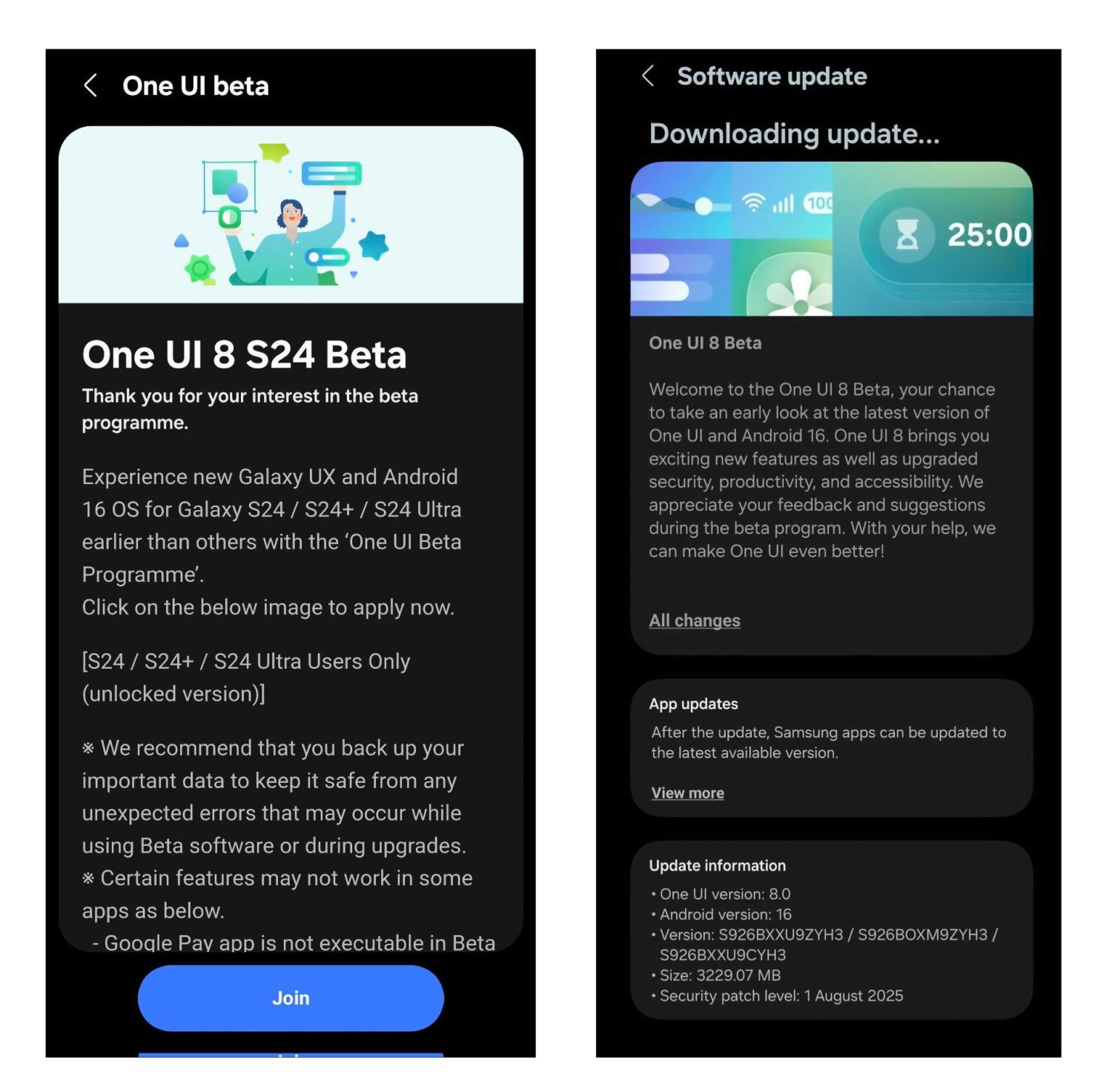 One uI 8 beta para los Galaxy S24, Z Flip 6 y Z Fold 6