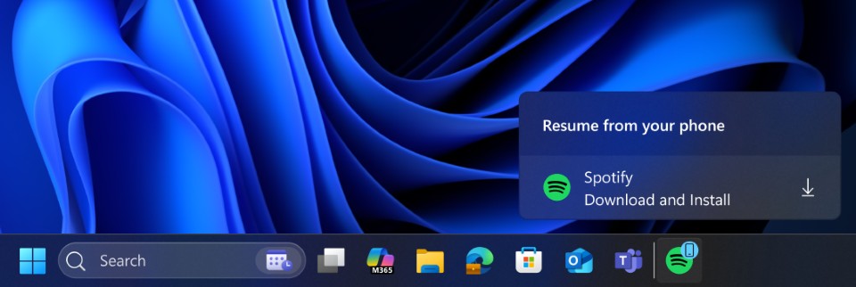 Windows 11 con la función Reanudar