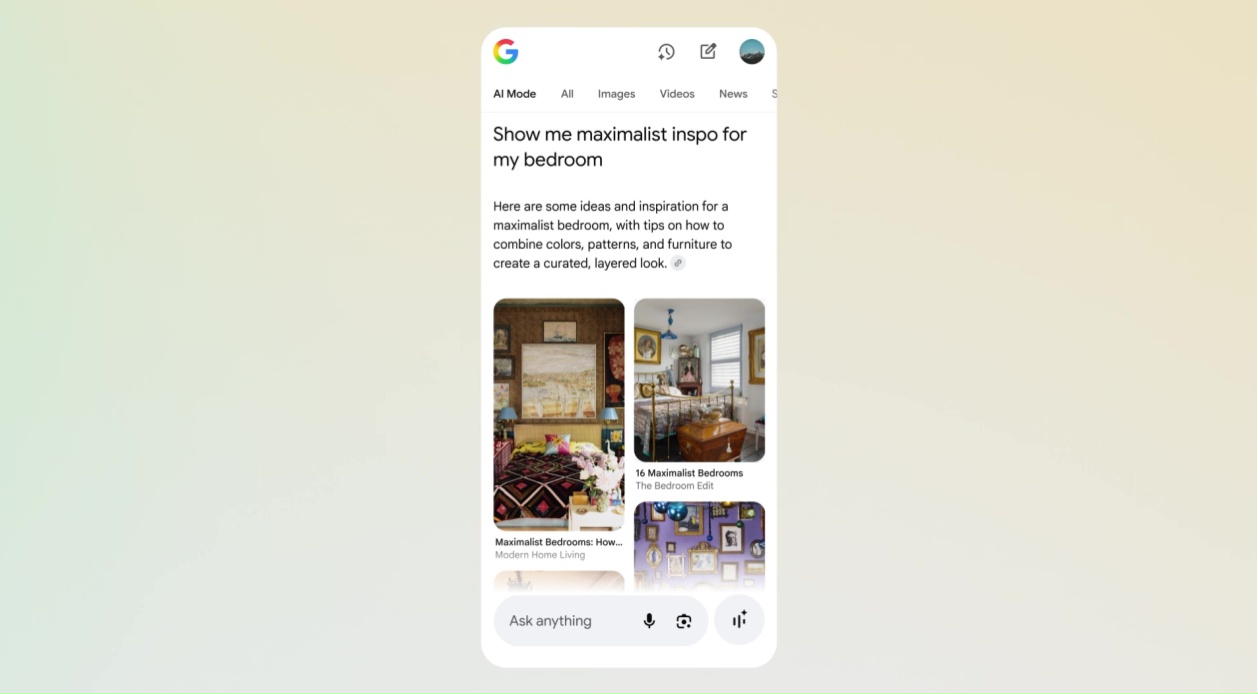 Google AI Mode búsqueda visual