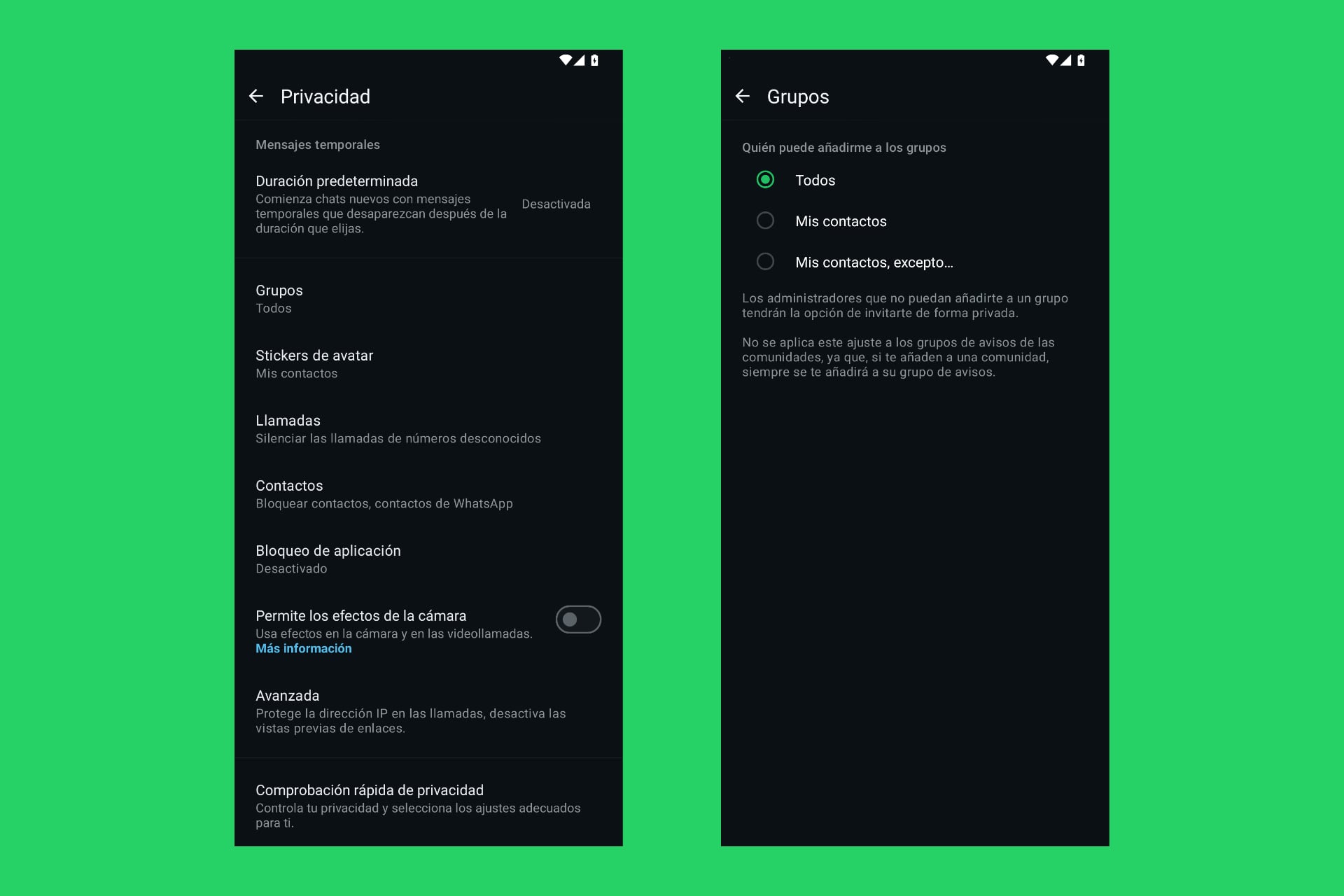 Evita que cualquiera pueda añadirte a grupos sin tu permiso para evitar estafas de WhatsApp
