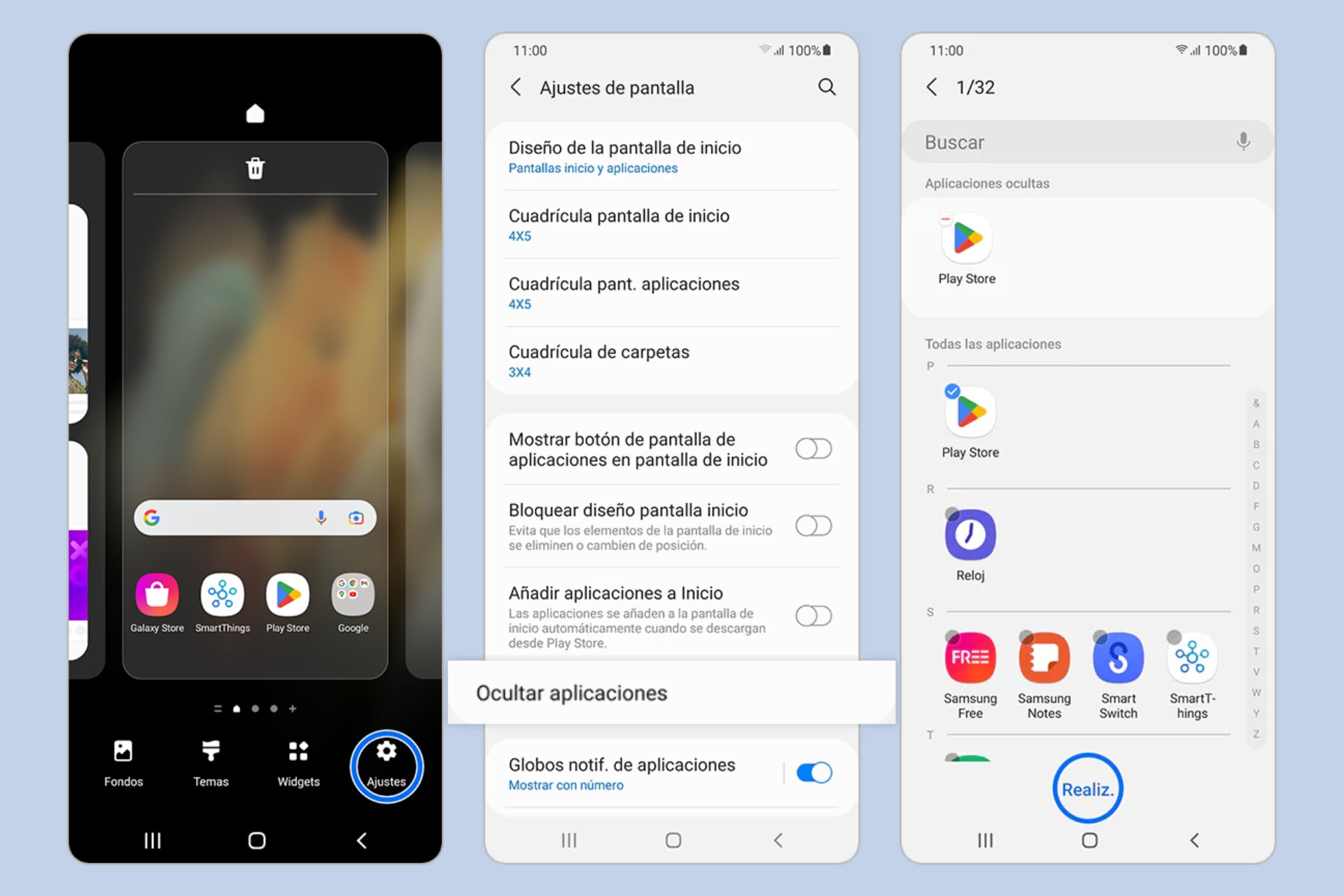 Samsung añade opciones para ocultar aplicaciones en sus teléfonos