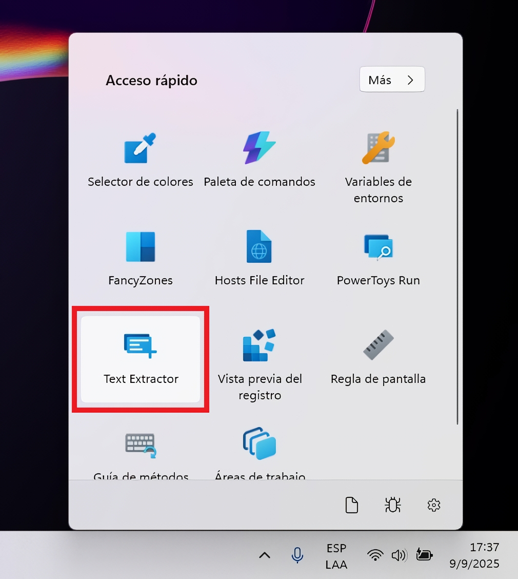 Cómo copiar el texto de una imagen o PDF con PowerToys en Windows 11
