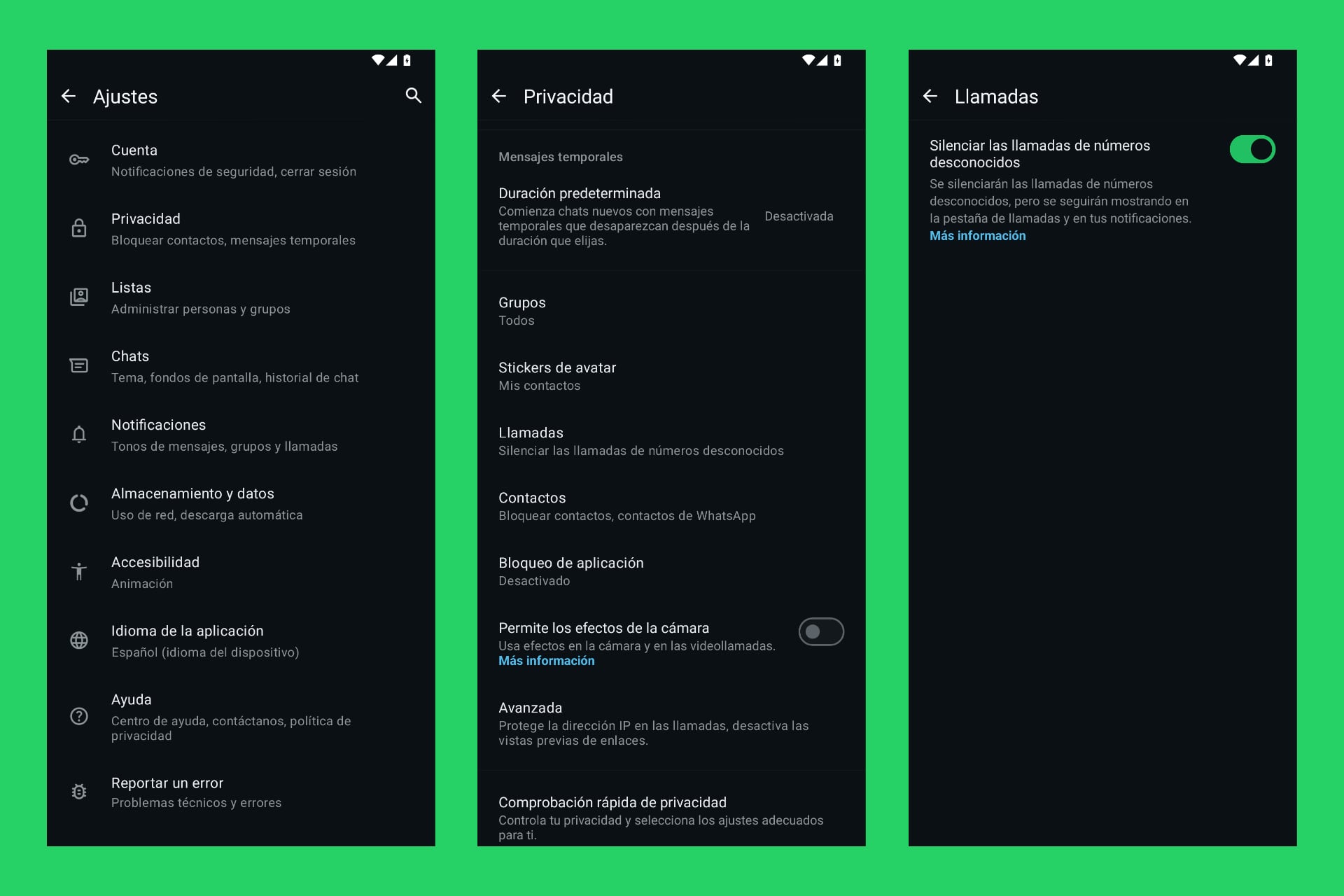 Silenciando las llamadas de desconocidos evitarás muchas estafas de WhatsApp