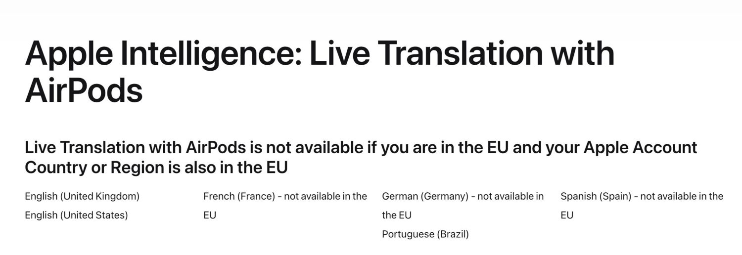 Live Translation AirPods Pro 3
