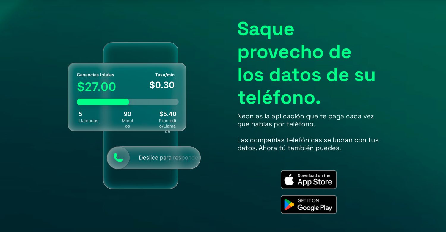 app iPhone neon grabar llamadas