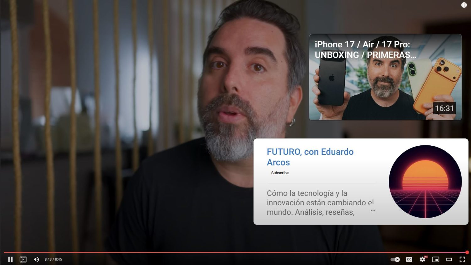 Pantalla final de YouTube