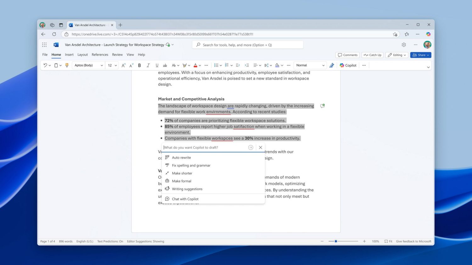 Corrector ortográfico y gramatical con IA para Microsoft Word.