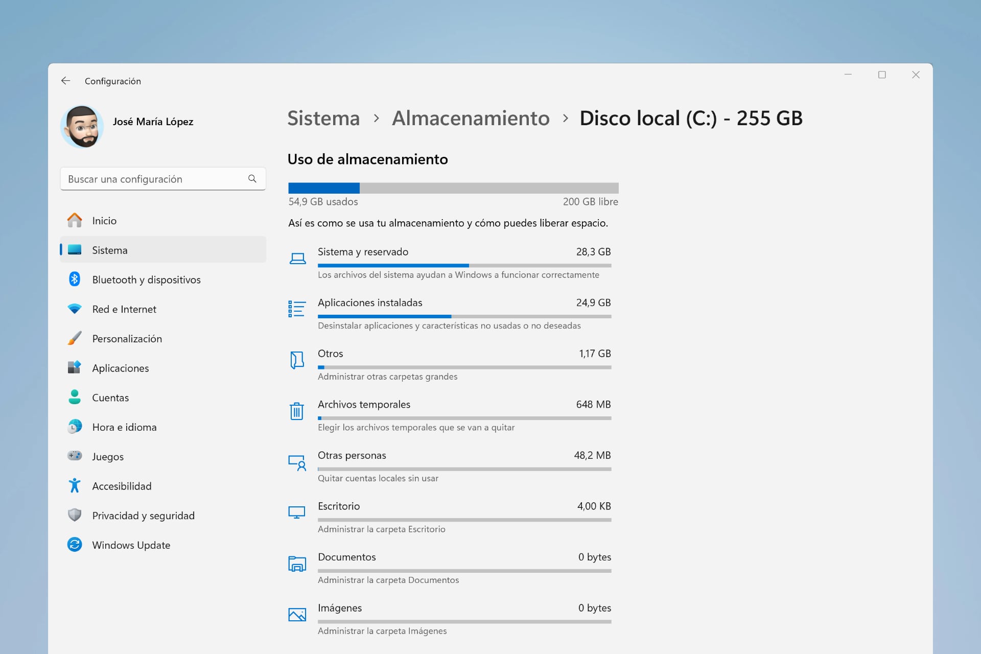 Liberar espacio en Windows cambiando un ajuste de almacenamiento