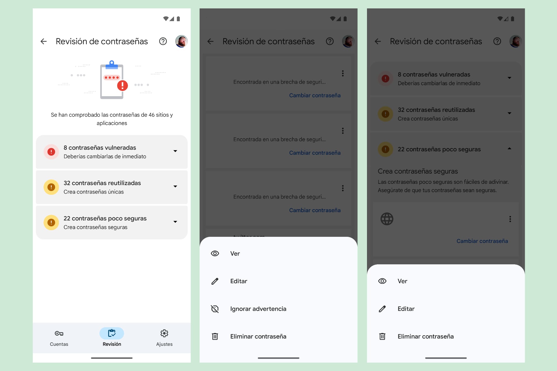 Es importante revisar, de vez en cuando, si tus códigos y claves son seguros