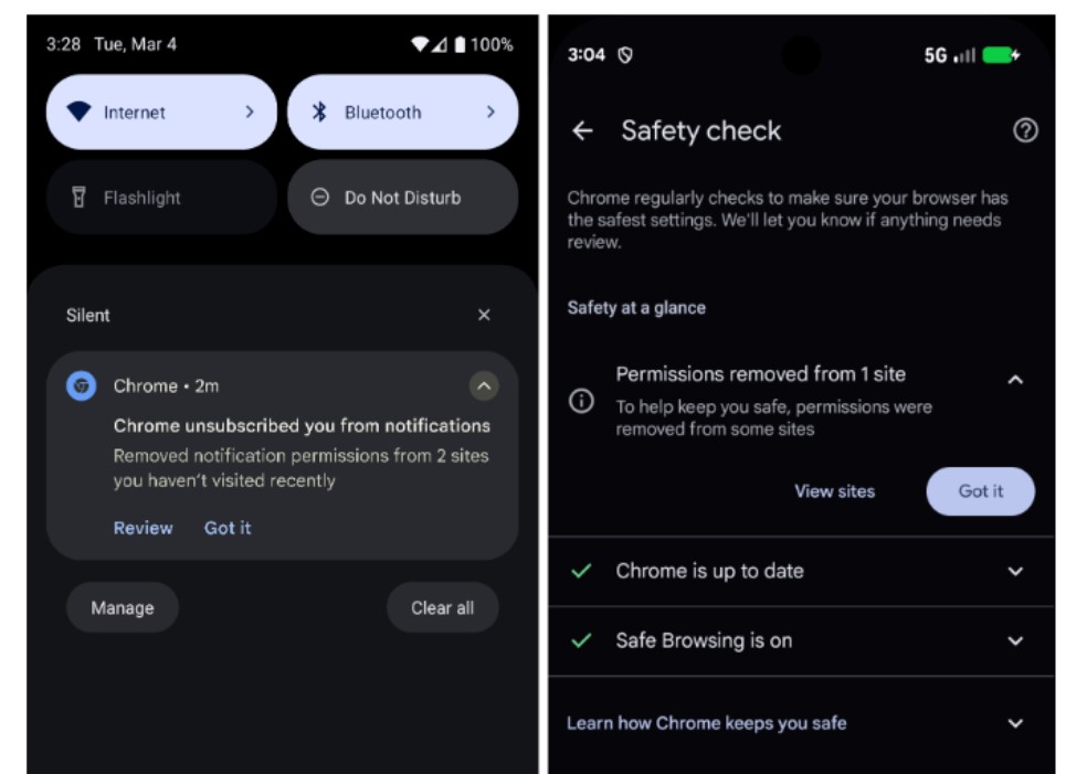 eliminar notificaciones chrome