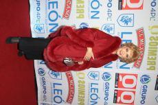 Norma Lazareno en la alfombra roja de los premios de la revista Q en el teatro Centenario Coyoacán, Ciudad de México