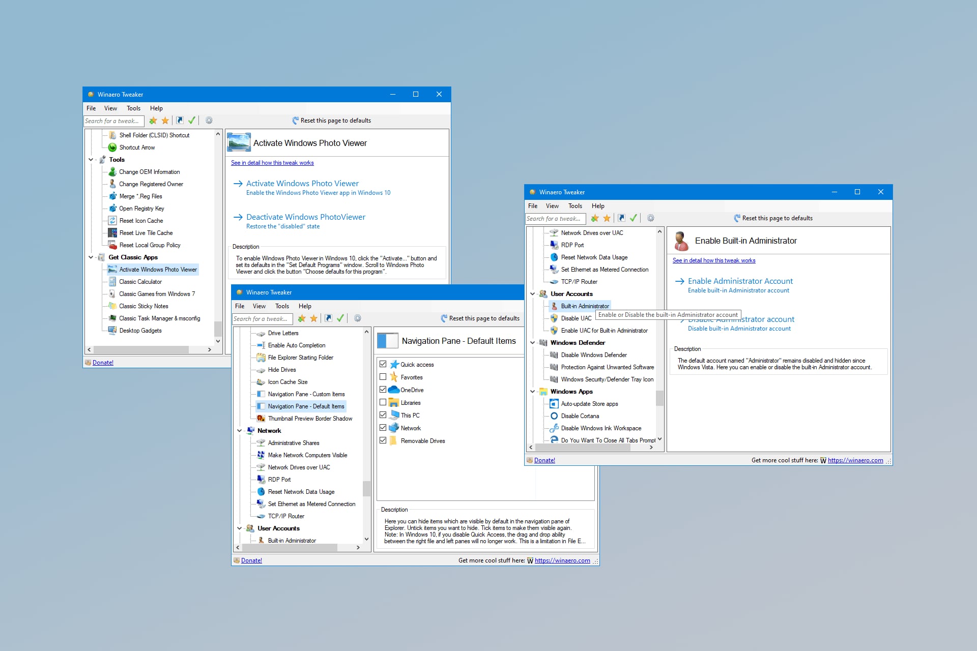 Mejorar Windows 11 eliminando y desactivando funciones con Winaero Tweaker