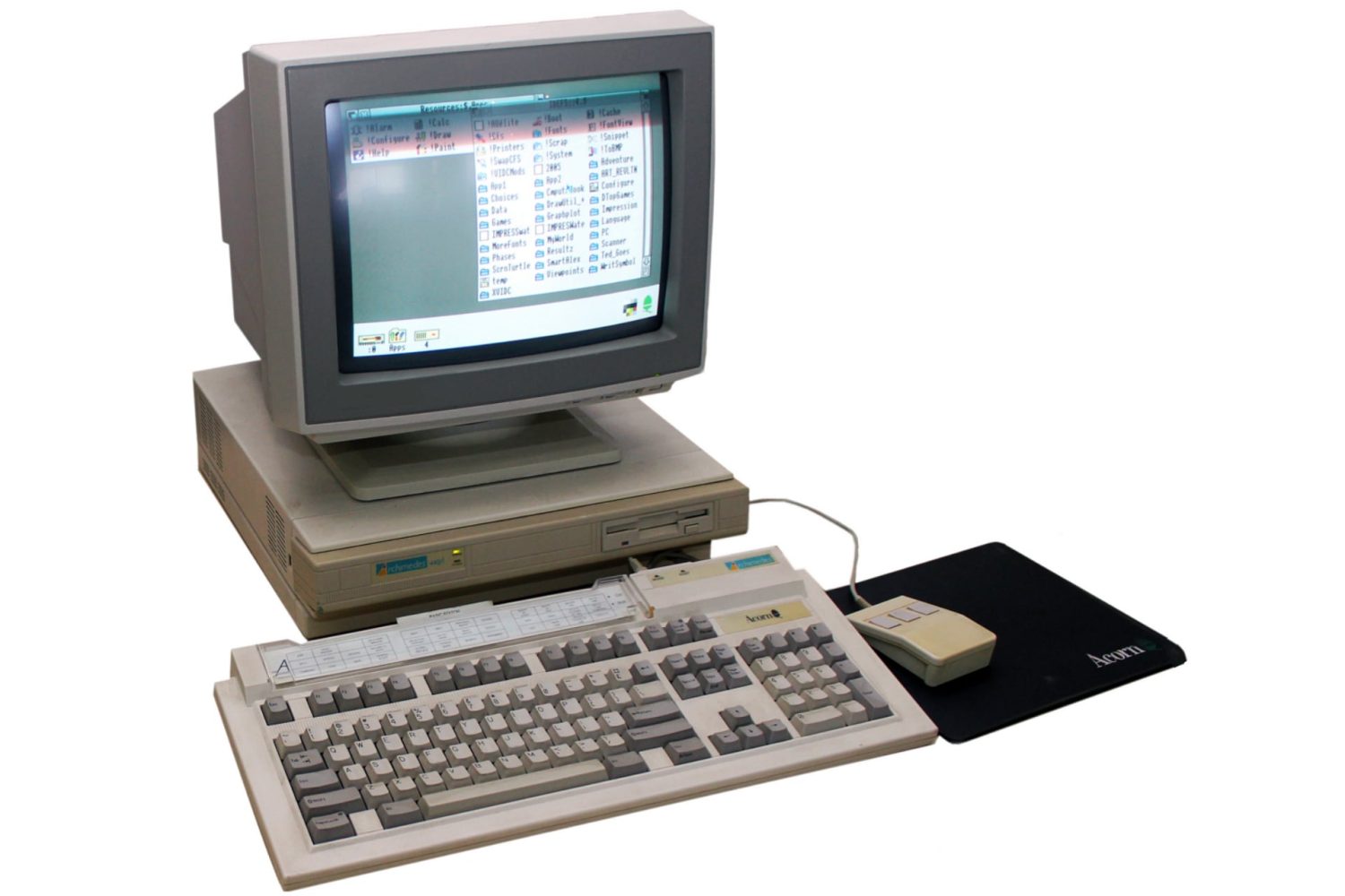 Acorn Archimedes con ARM2 en su interior