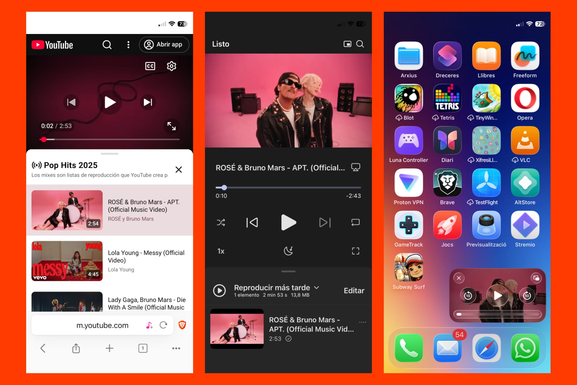 YouTube sin anuncios y en segundo plano