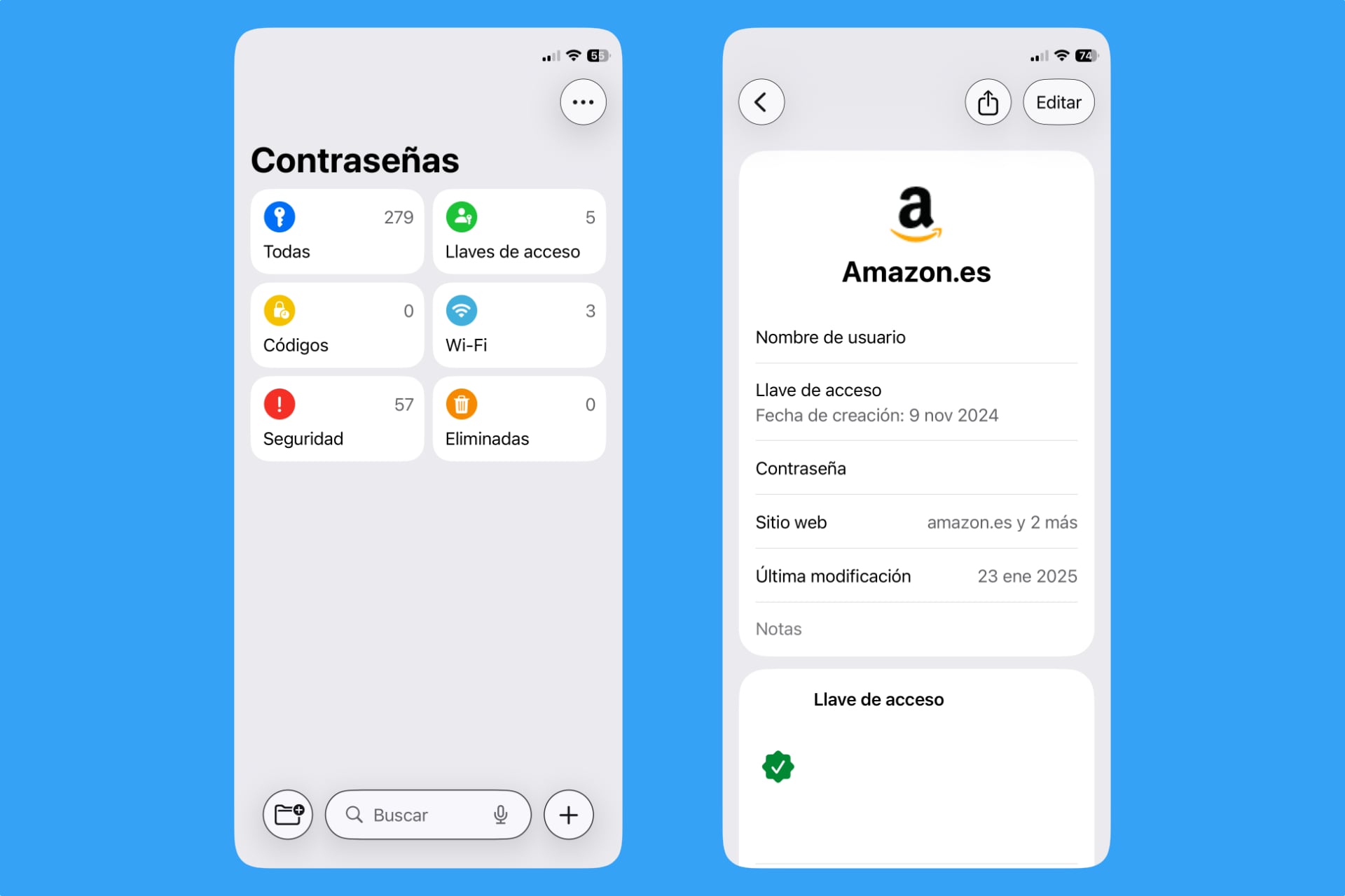 Las llaves de acceso o passkeys son la alternativa más actual para iniciar sesión