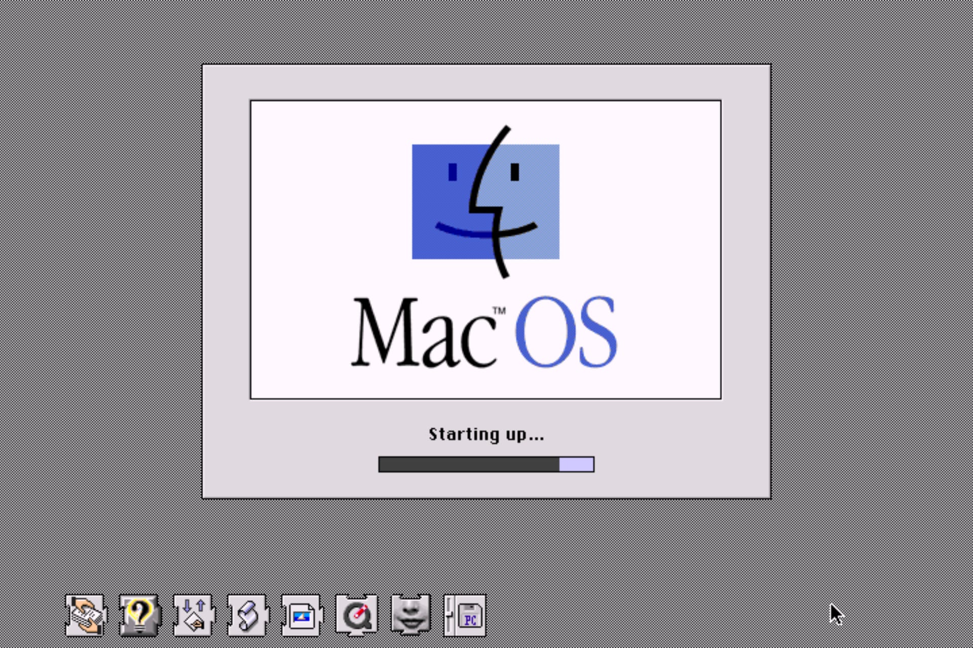 Pantalla de inicio de Mac OS 7