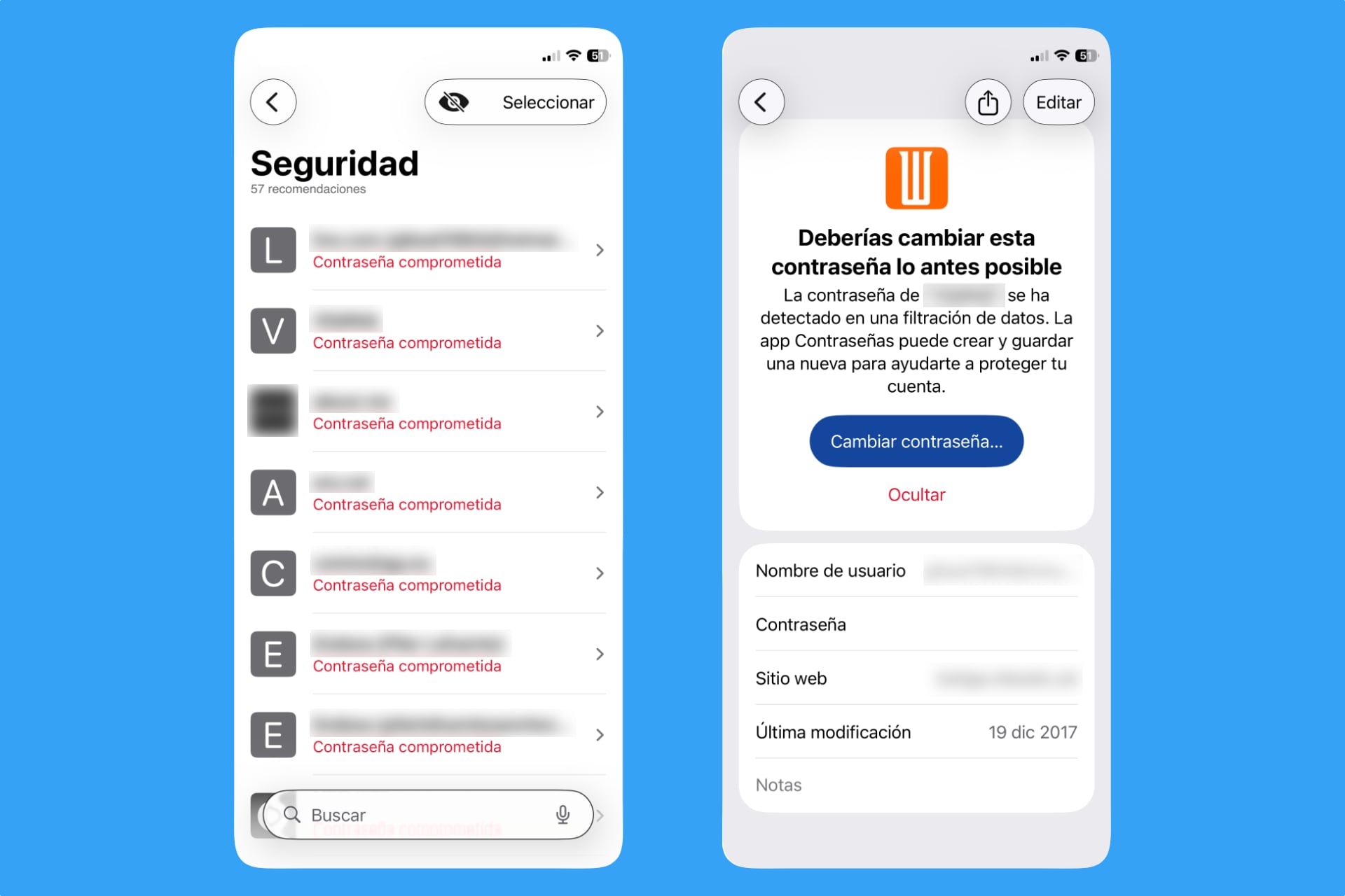 Contraseñas de Apple te avisa si tus claves secretas son vulnerables o están comprometidas