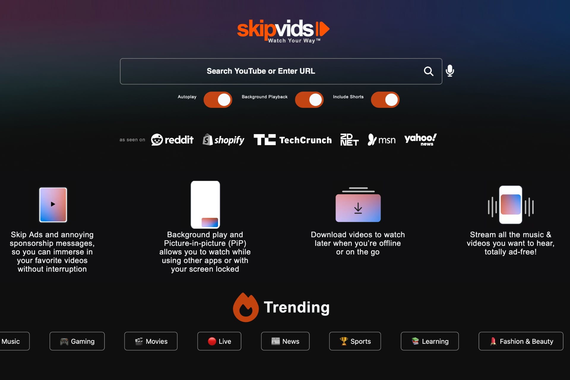 Puedes ver YouTube sin anuncios desde páginas web alternativas