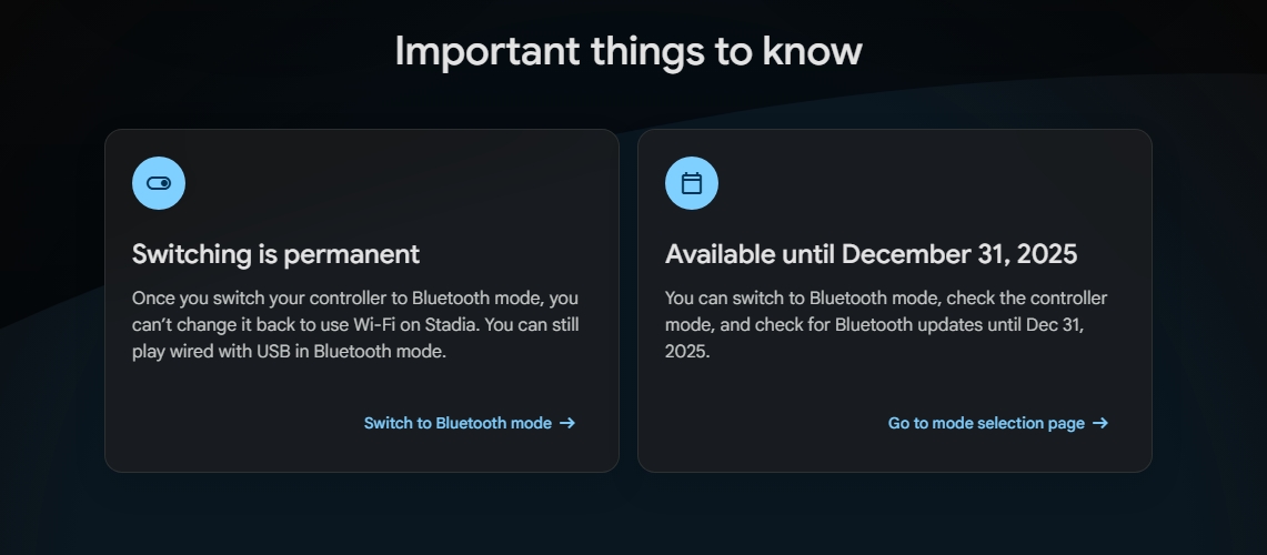 La conversión del mando de Google Stadia a Bluetooth está a punto de dejar de funcionar