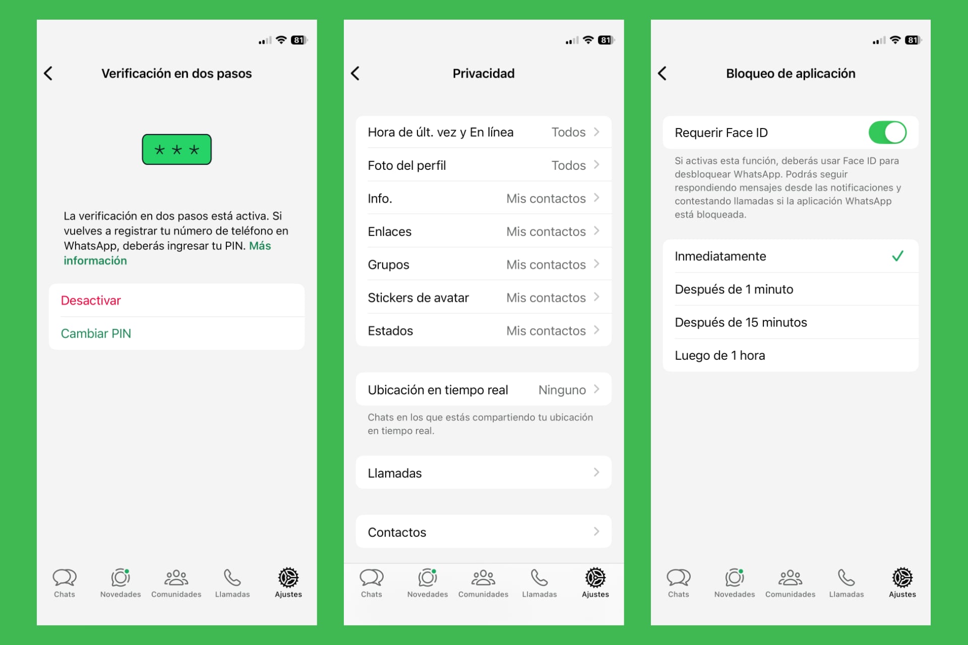 Proteger WhatsApp de espías, mirones y estafadores