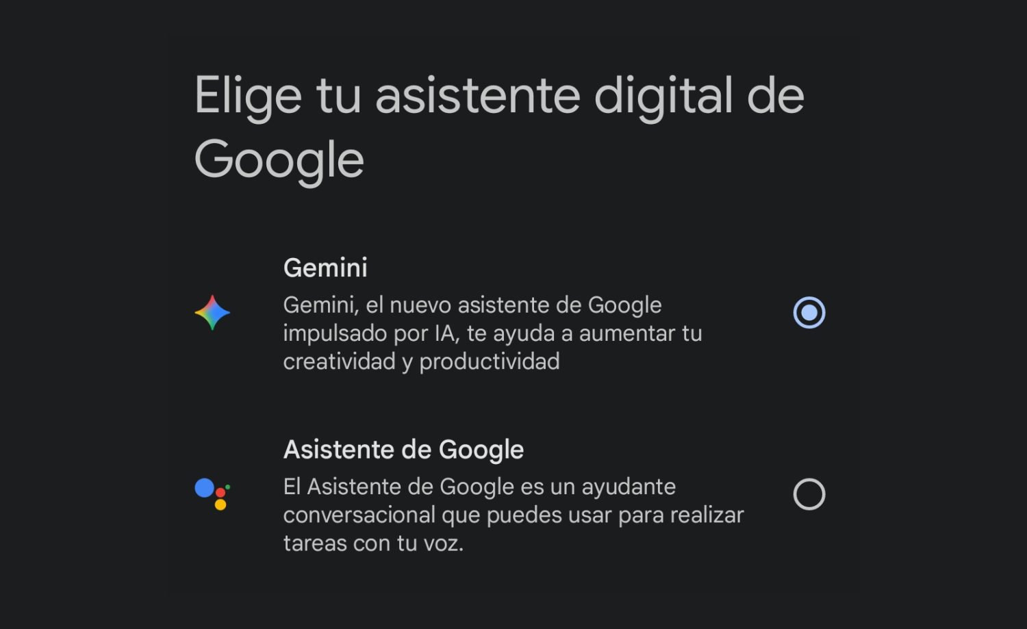 Gemini no reemplazará al Asistente de Google en Android antes de que finalice 2025