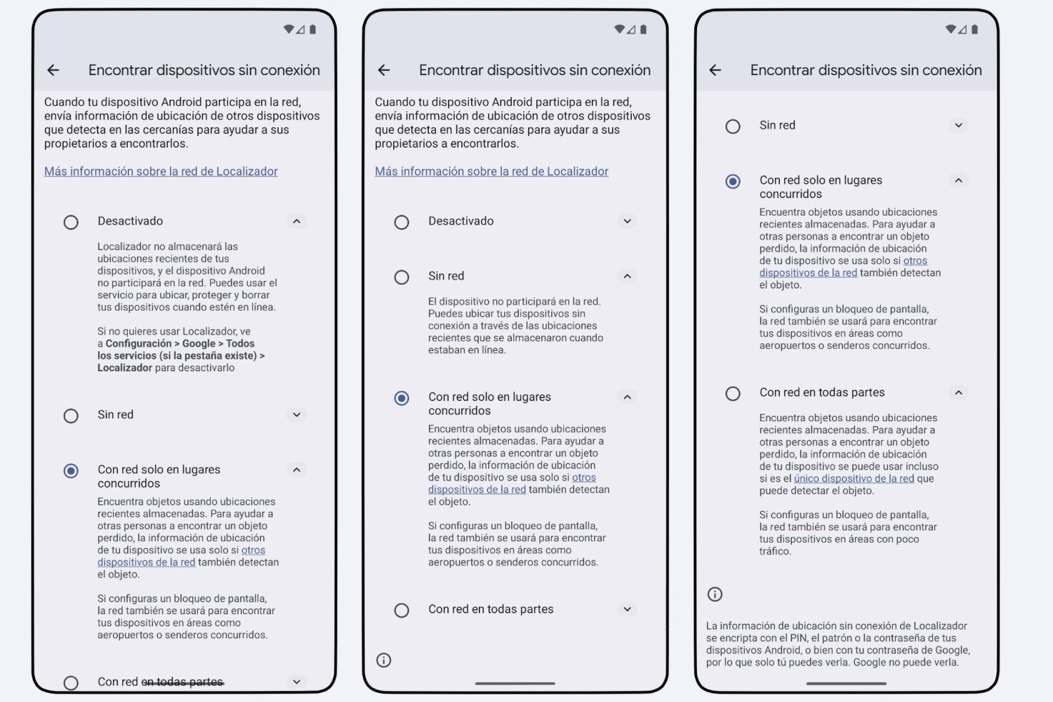 Encontrar Android sin conexión con la función Encontrar dispositivos sin conexión