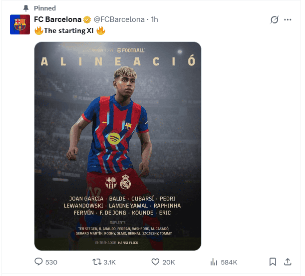 X / @FCBarcelona X / @FCBarcelona