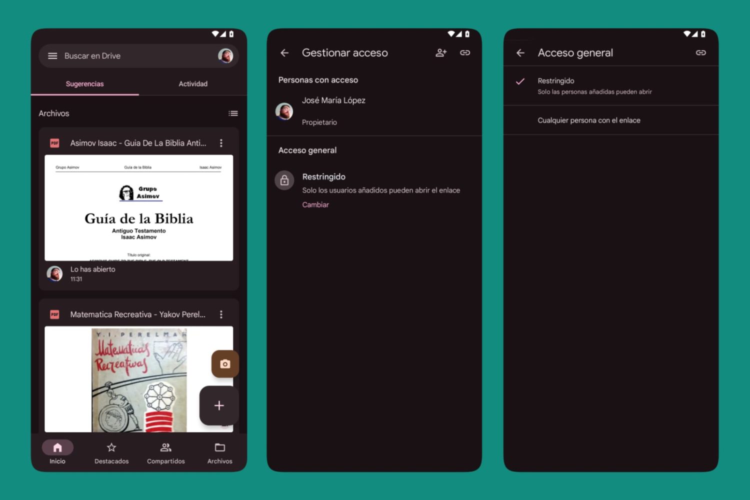 Google Drive también sirve para compartir archivos con otras personas