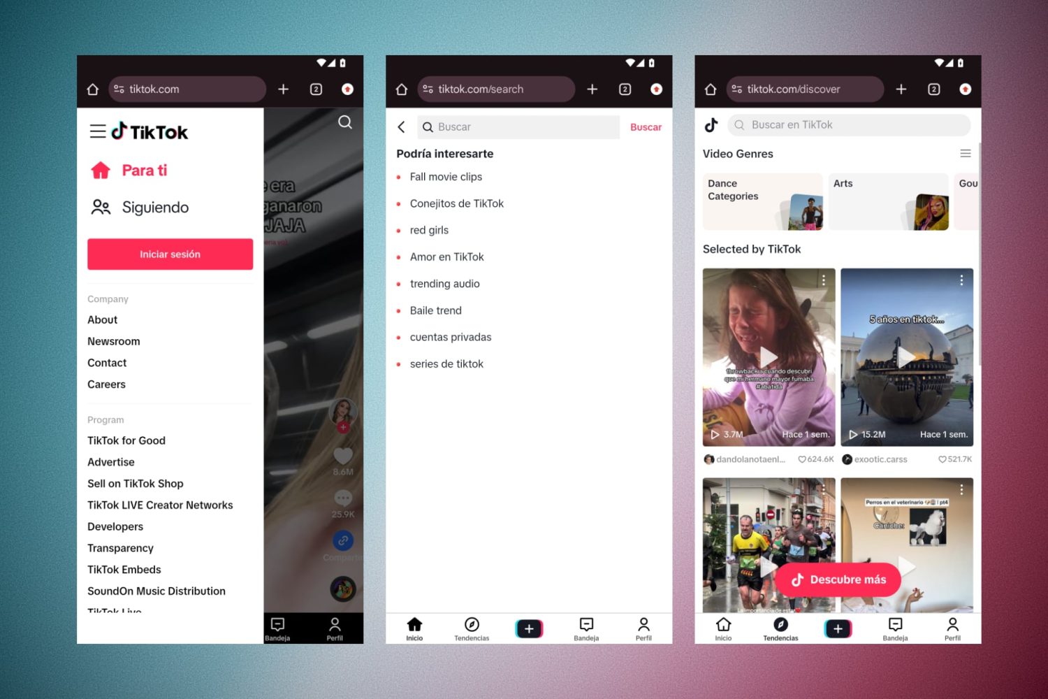 Modo invitado de TikTok