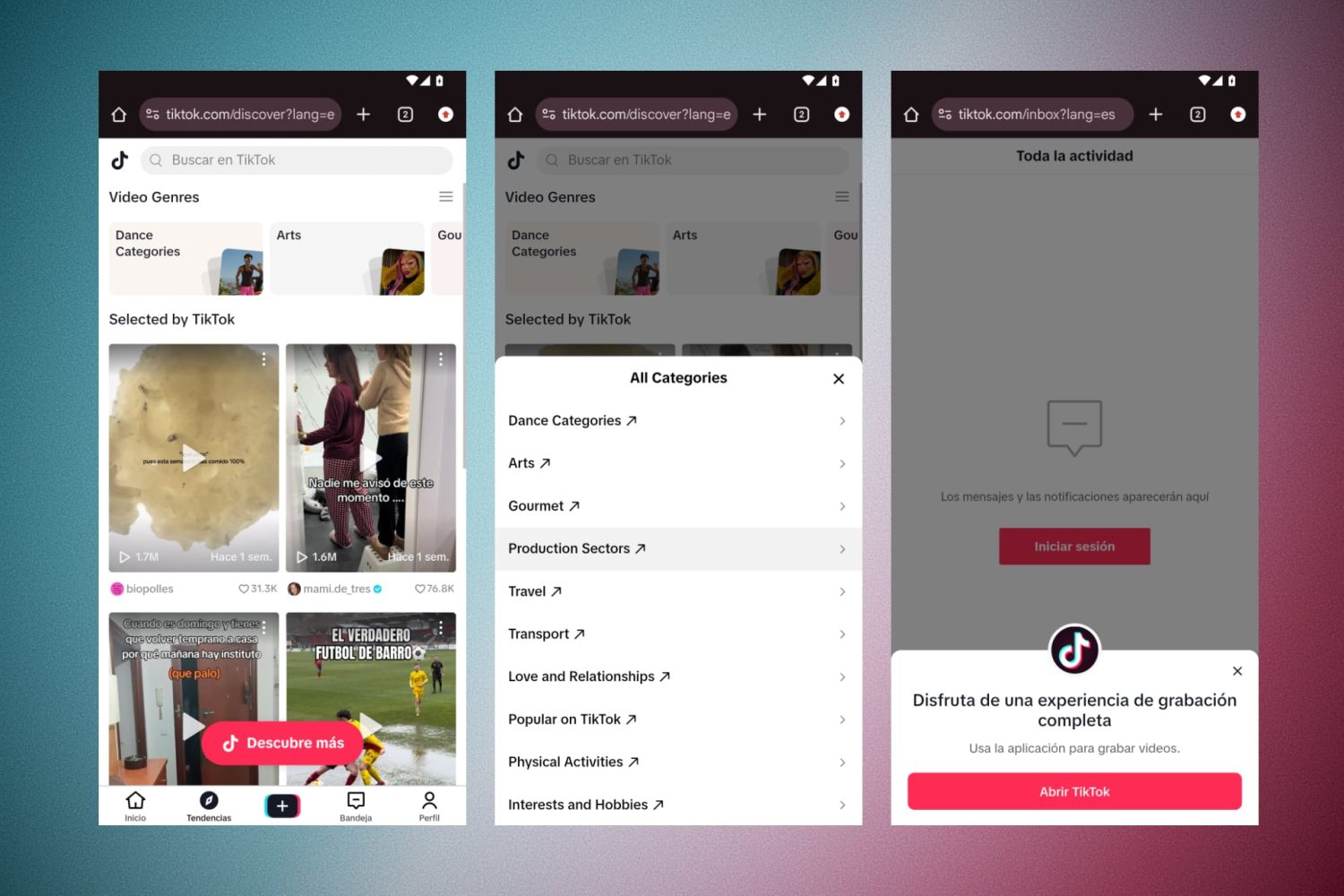 Modo invitado de TikTok