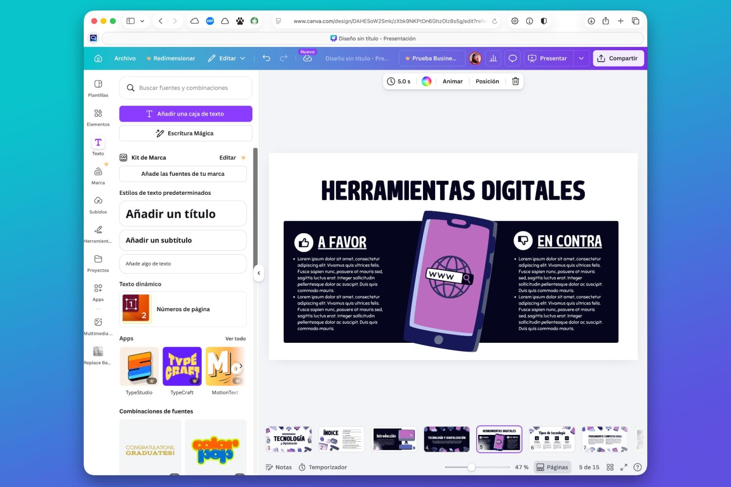 Presentaciones con Canva