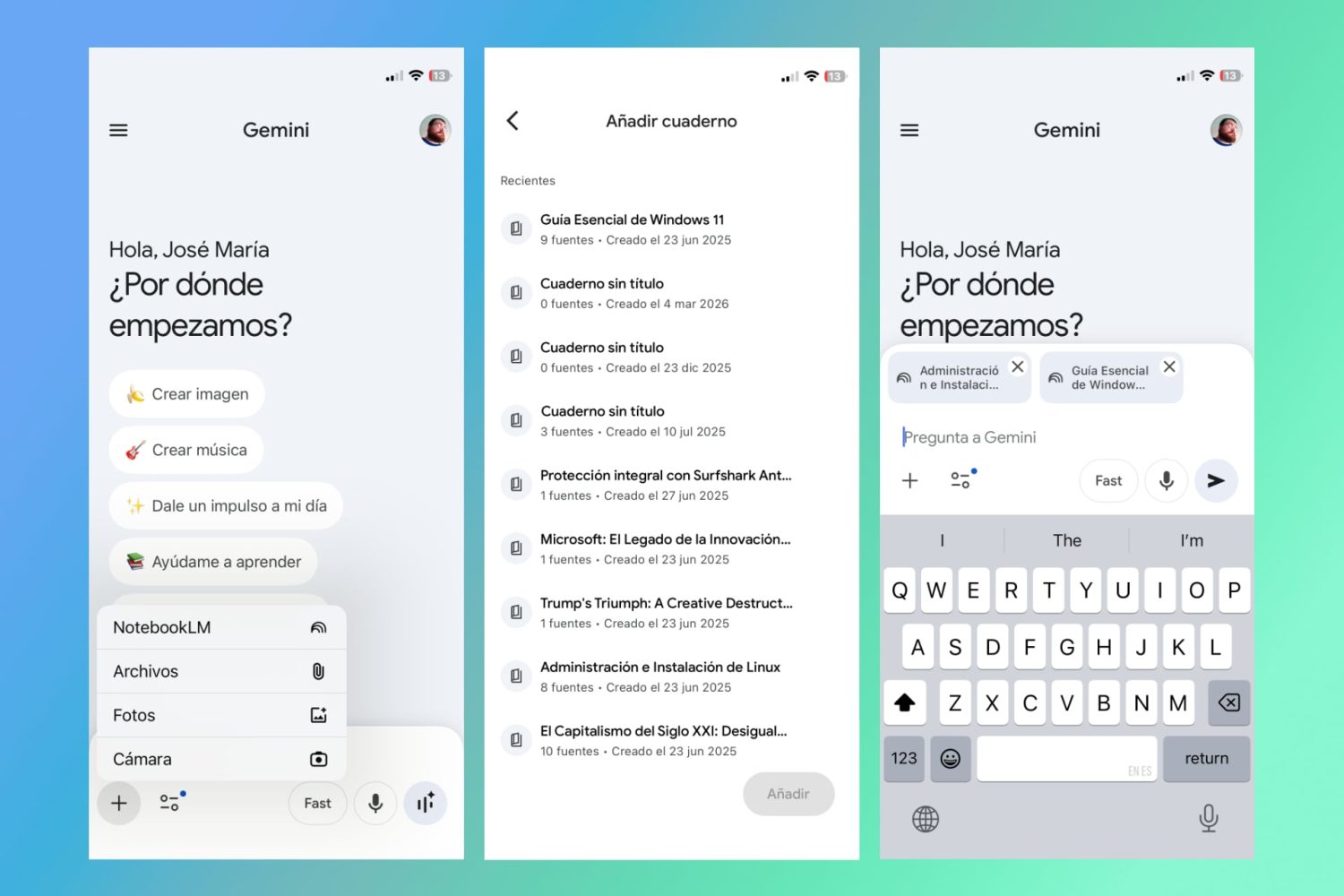 Ahora se integra en Gemini para que tus consultas se centren en tus apuntes