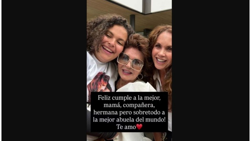 Lucerito no quiso quedarse atrás y también felicitó a 'la mejor abuela del mundo'. INSTAGRAM