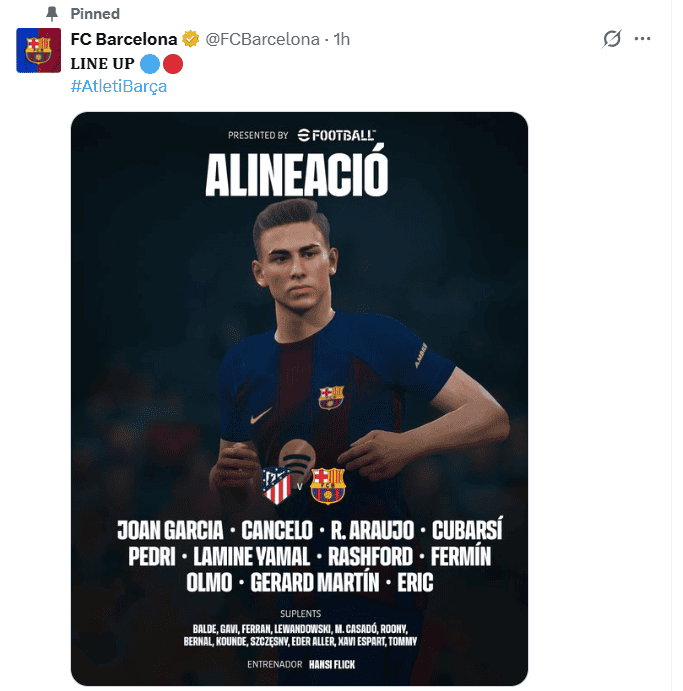 X / @FCBarcelona X / @FCBarcelona