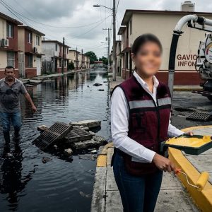 Mientras el Ayuntamiento de Poza Rica se dedica a pintar banquetas de amarillo, cientos de familias en el Infonavit Gaviotas caminan, literal y metafóricamente, sobre aguas negras.